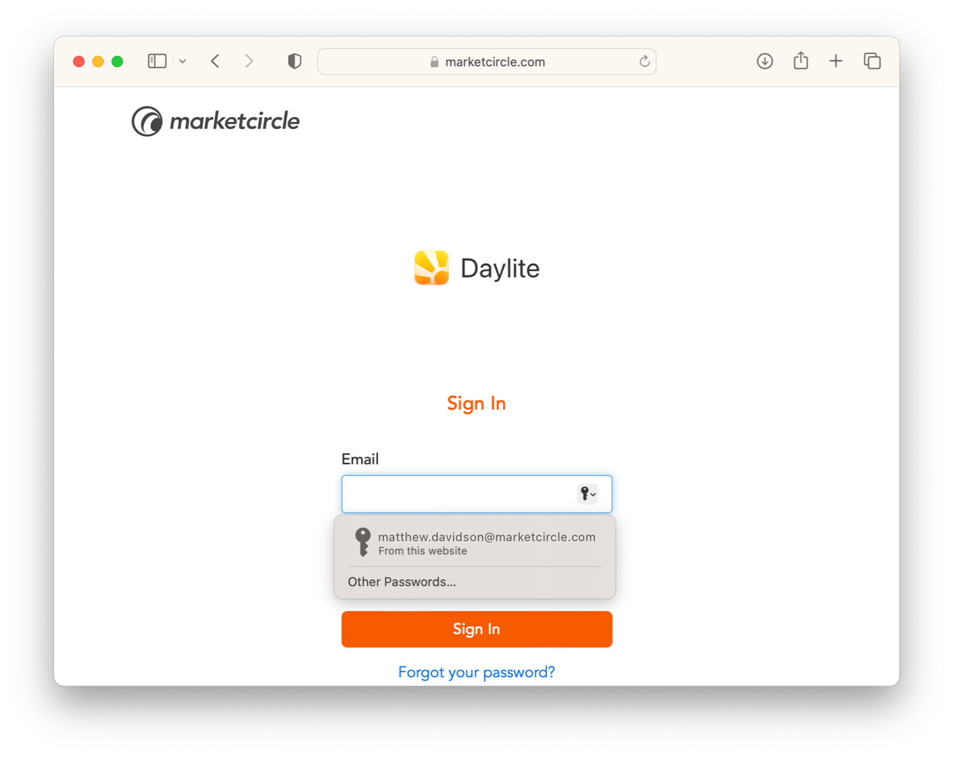 Using passkey on Safari