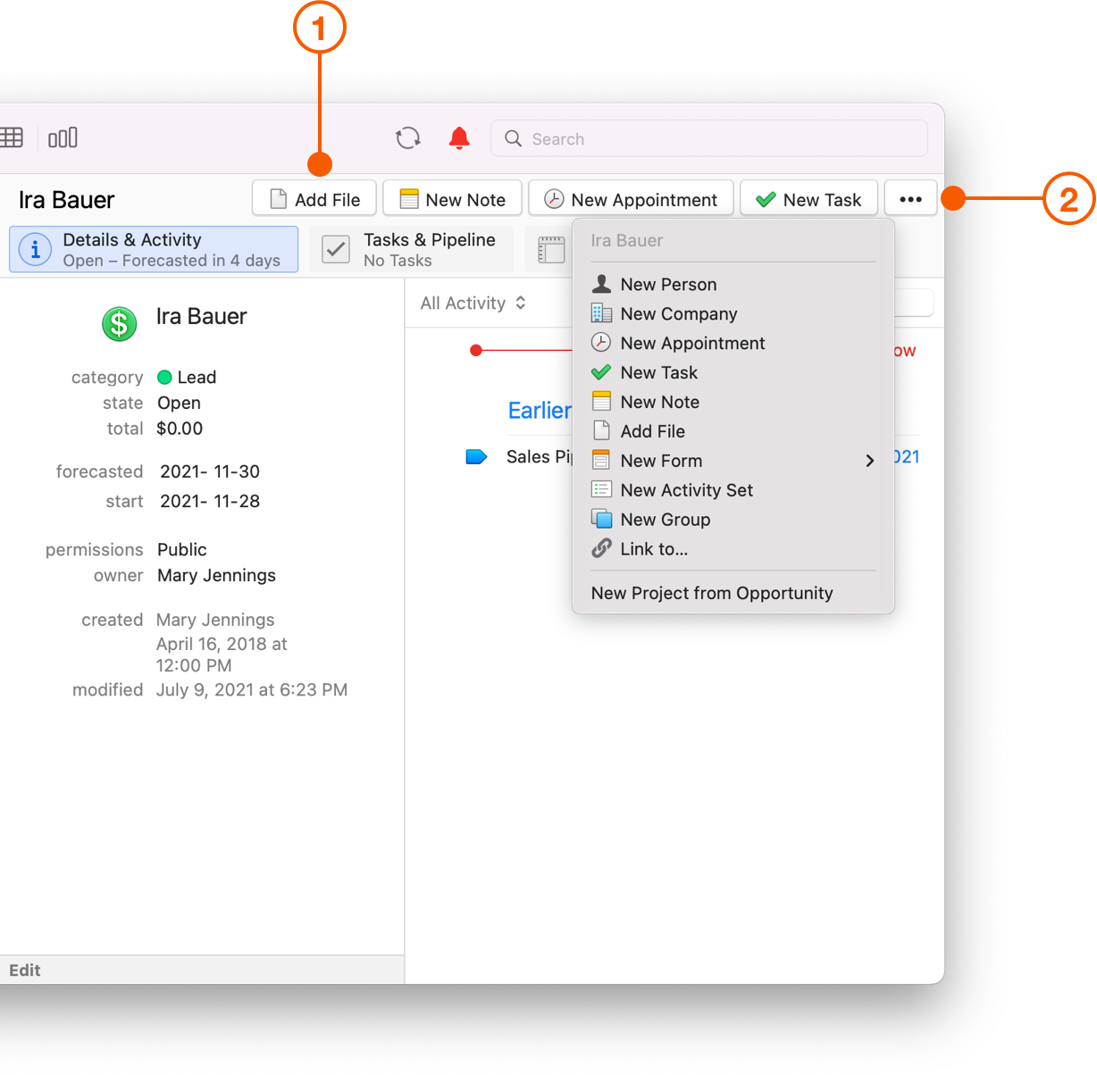 Details and Activity View showing Add File button