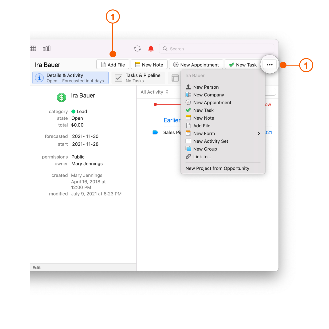 Details and Activity view showing Add File button