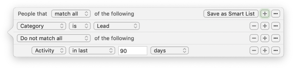 Filter popover showing No Recent Activity