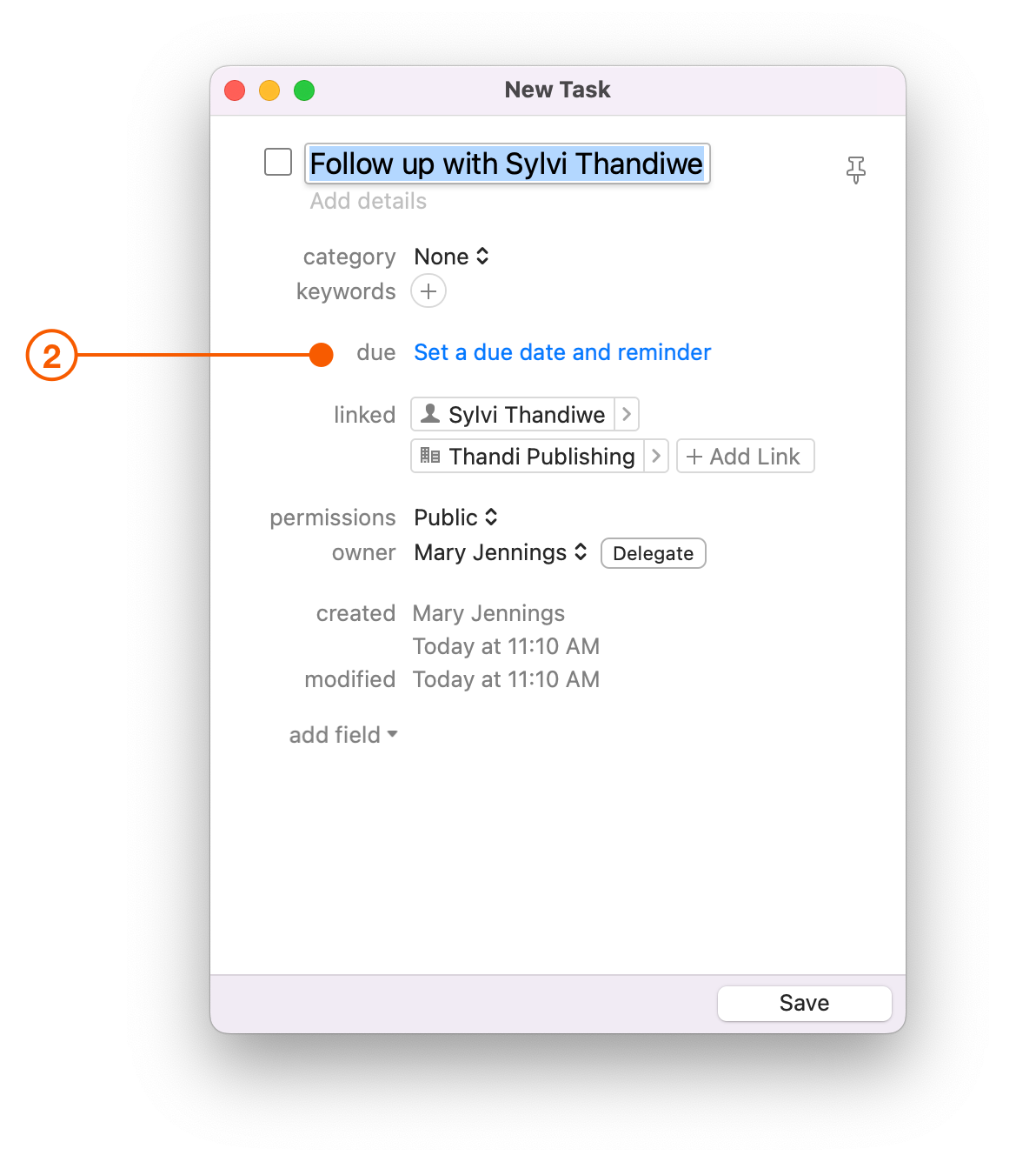 New Follow Up Screen