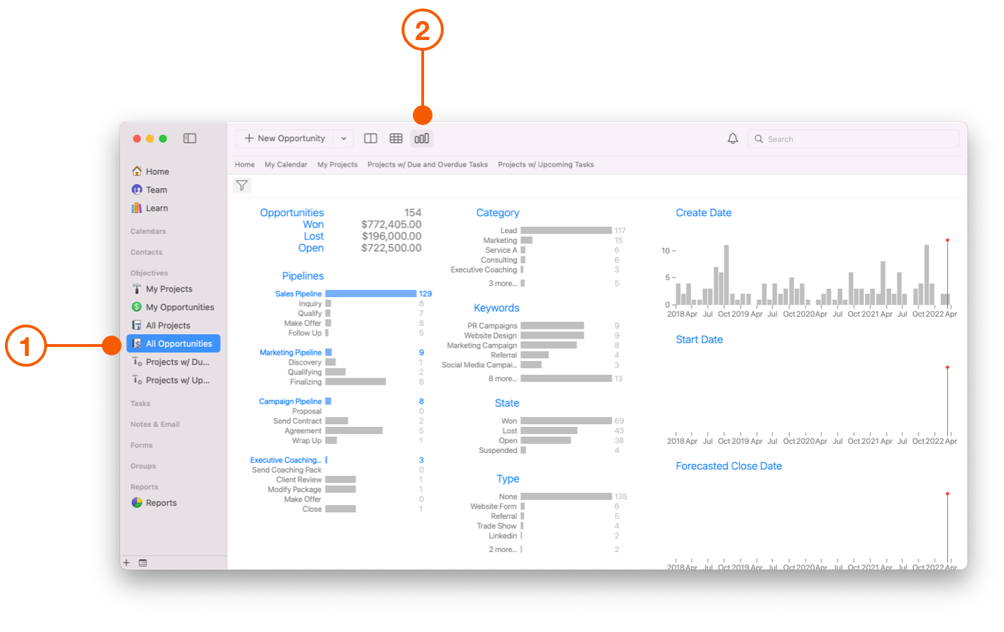 All Opportunities Sidebar showing Insight View