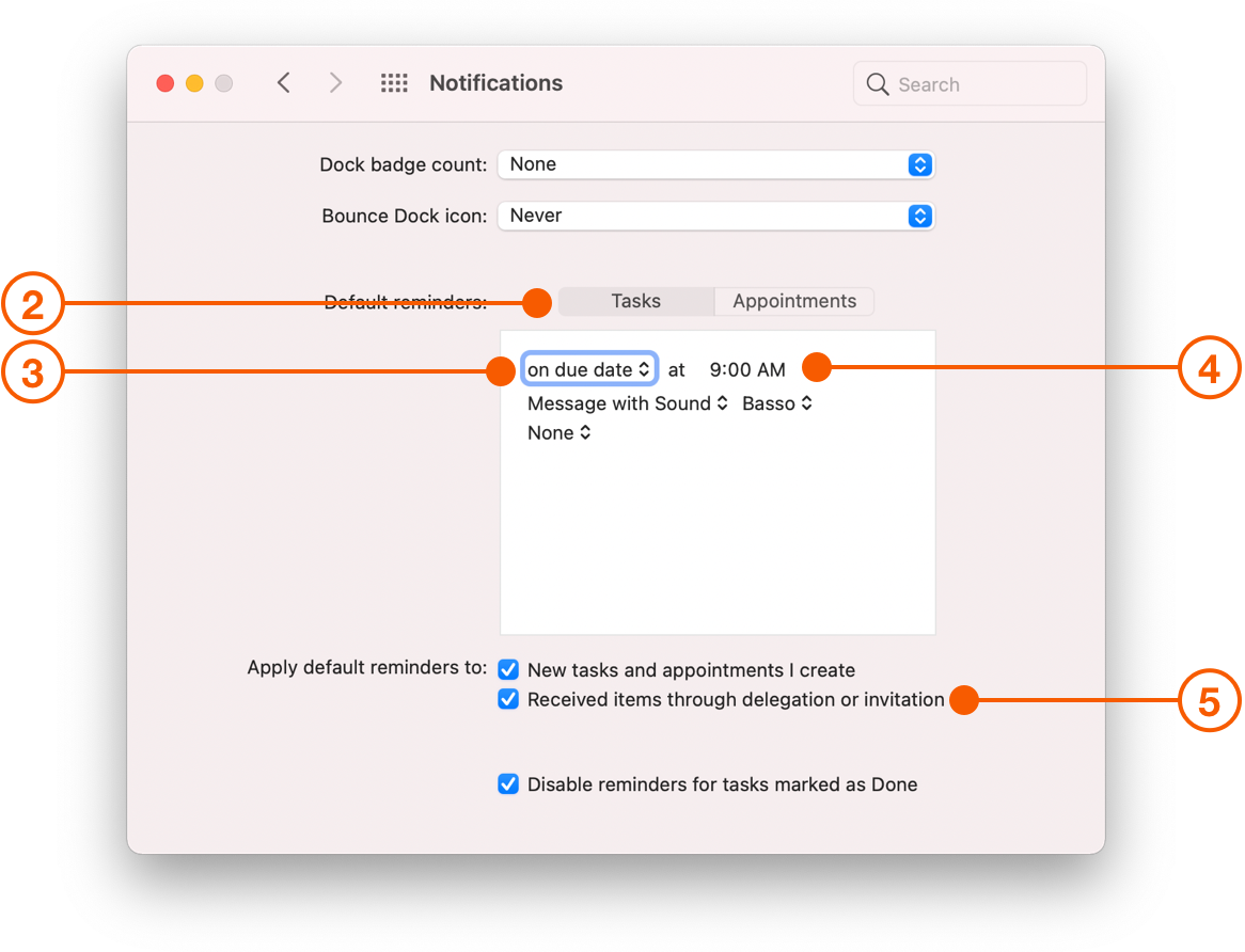 Notifications preferences