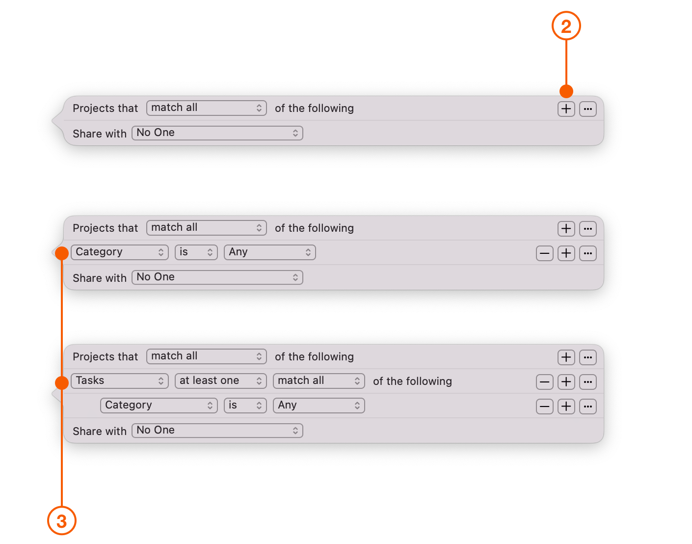 Filter menu selecting Tasks field